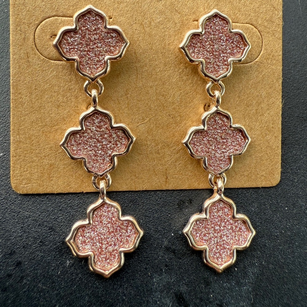 Rose Gold Dangle Earrings